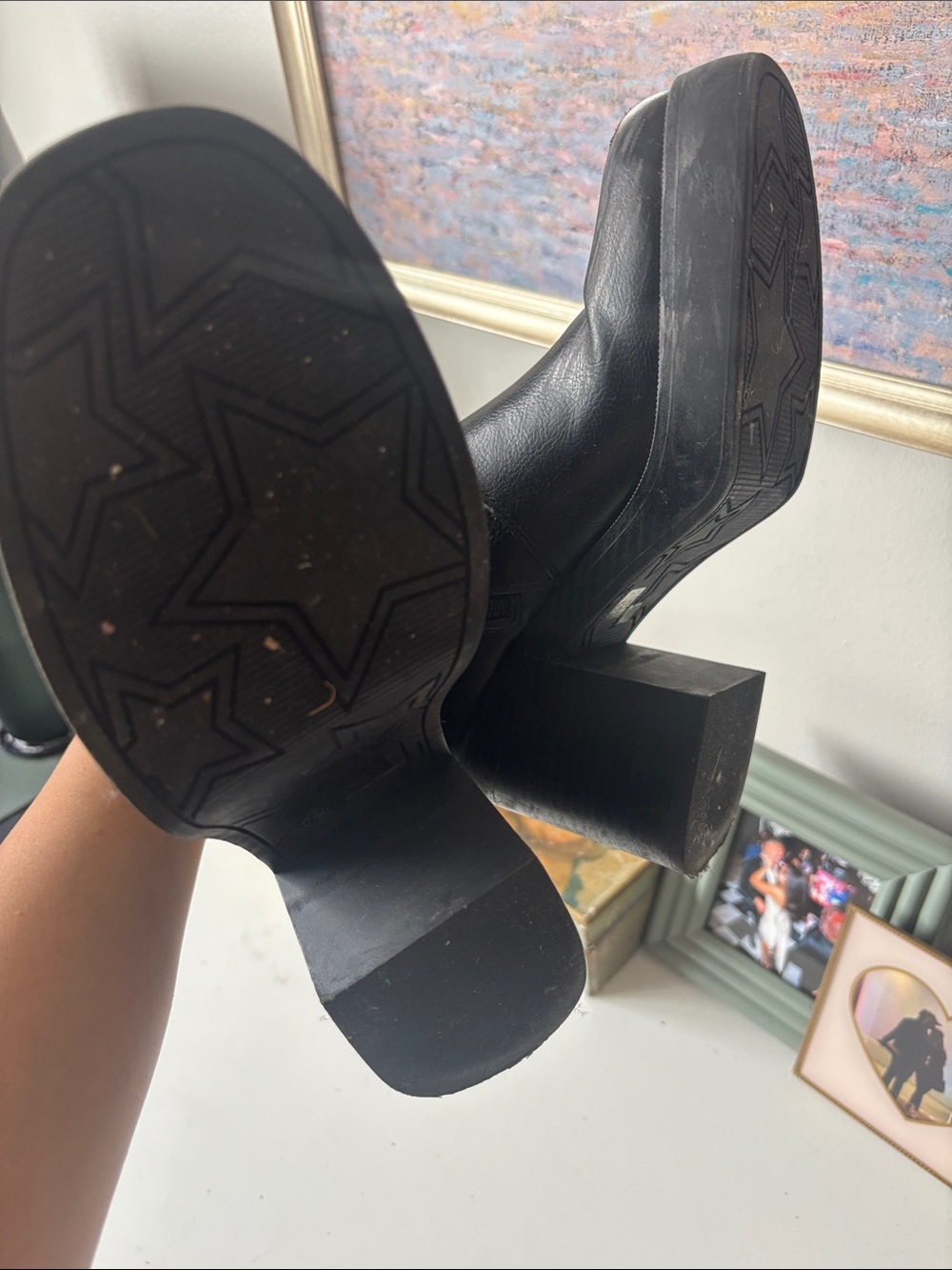 Dirty Laundry Black Platform Ankle Booties - Picture 4 of 6